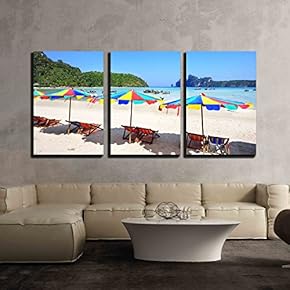 Many Color Umbrellas on The Beach at Phuket...
