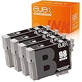 ejet Remanufactured Ink Cartridge Replacement for Epson 98 T098 to use with Artisan 700 710 725 730 810 835 837 Printer (4 Black)