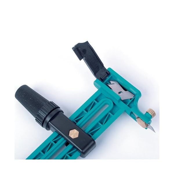 wolfcraft 4151000 Kreissschneider aus Kunststoff fÃ¼r Papier, Folien, Leder I inklusive 2 Ersatzklingen im Magazin Ã¸ 23 cm – Bild 5