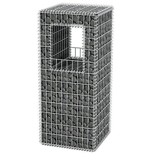 Festnight Gabionen Hochbeet aus Stahl 50x50x120 cm – Bild 3