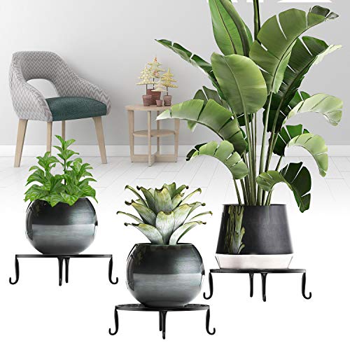 Luxspire 3Pack Outdoor Plant Stands, Metal Plant Pot Stands Heavy Duty