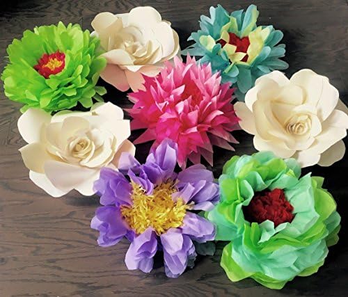 5pk-13"Super Fluffy Flowers- tissue paper flower, party, shower, wedding, wall flower, backdrop, table decor flowers