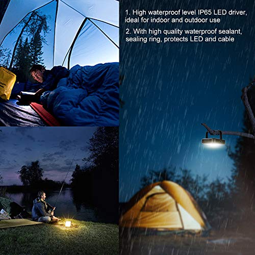 Tragbarer LED Arbeitsscheinwerfer, FUJIWAY Wiederaufladbares Outdoor Flutlicht Campinglampe mit Batterie, 5 Modi… – Bild 8