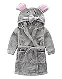 Taiycyxgan Little Girl's Coral Fleece Bathrobe Unisex Kids Robe Pajamas Sleepwear