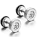 Aroncent Stud Earrings for Men Women Fake Gauge Fake Earrings Stainless Steel Earrings 8MM Rosegold