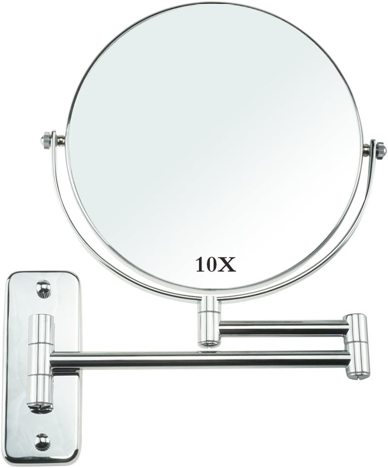 Tongxinying Espejo Tocador de Pared 10x Ampliación Doble Cara de 8