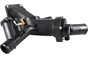 YMAUGP Car Auto Thermostat Housing with Sensor Gasket LR005631 4H238A504AC for Land for Rover LR3 2005-2009 / for Range Rover Sport 4.4L V8 2006 2007 2008 2009