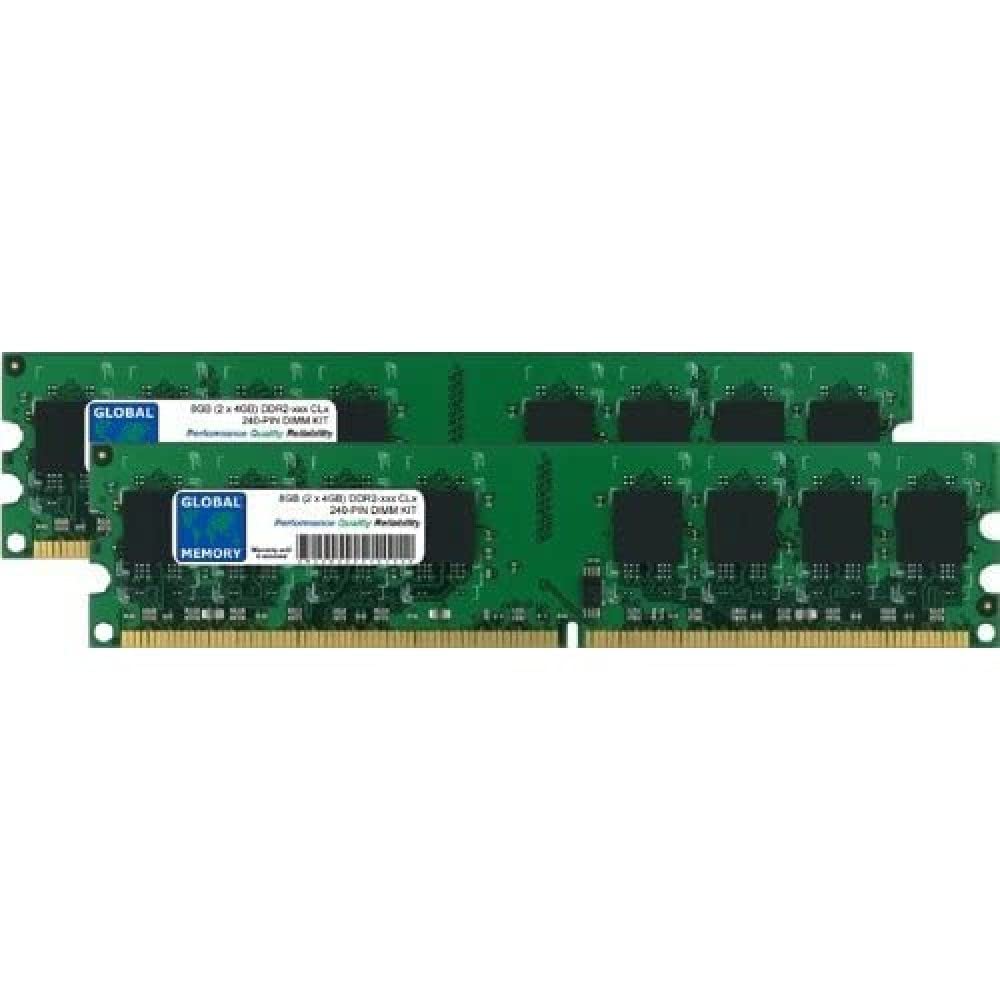 8GB (2 x 4GB) DDR2 667/800MHz 240-PIN DIMM MEMORY RAM COMPATIBLE WITH KIT PC DESKTOPS/MOTHERBOARDS