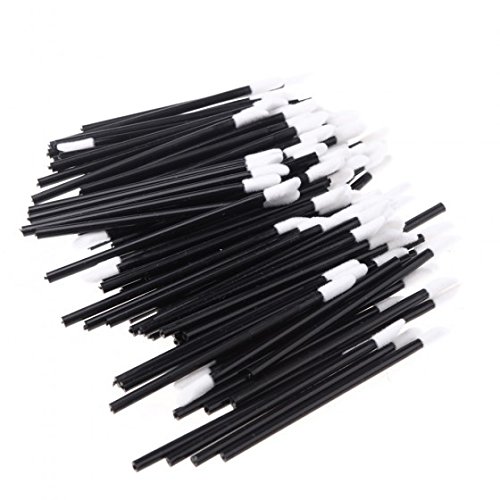 KOLIGHT Disposable Cosmetic Lip Brush Lipstick Gloss Wands Applicator Makeup Tools (1000pcs, Black)