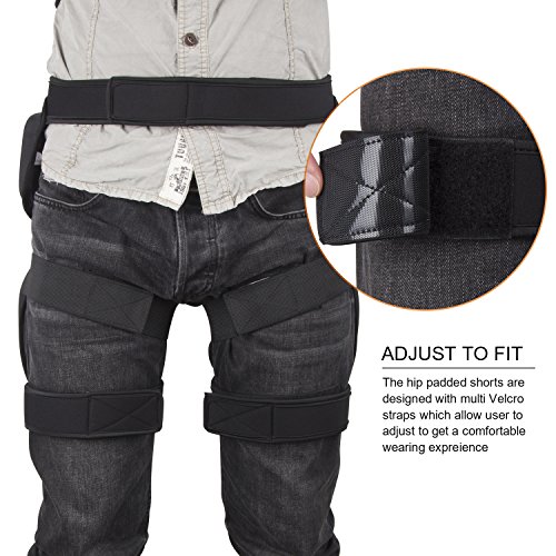 Xcellent Global 3D Protection Hip Padded Shorts Adjustable Unisex Protective Gear for Multisport Skiing, Skating, Snowboarding, Hockey, Riding HG251