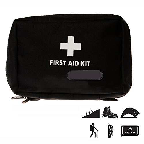 First Aid Bag, HamFire Small First Aid Empty Kit Bag First Responder Storage Bag for Outdoor Travelling Camping Sport Medical Emergency Survival (Black)