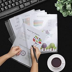 100 Pcs Clear Document Folder Project Pocket for US