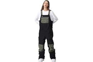 SEARIPE Women and Mens Snow Bibs Adjustable Overalls Pants Wear-resistant Bib Hiking Climbing Insulated Ski Pants