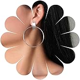 Iaceble Vintage Large Circle Dangle Earrings Open Circle Stud Earrings Minimalist Big Hoop Earrings Boho Gold Geometric Earrings Jewelry for Women and Girls