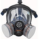 SCK Organic Vapor Respirator, Full Face Paint Respirator Gas Chemical Dustproof Pesticides Mask ,Respiratory Protection