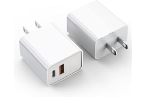 DELTUCCI iPhone 17/16 Charger Block, 2Pack 20W Dual Port PD Fast USB C Wall Charger Adapter + USB A Quick Charging Brick Plug Compatible with iPhone Air/17/16/15/14/13/12/11/Pro Max/Plus/XS/XR/X,iPad,AirPods