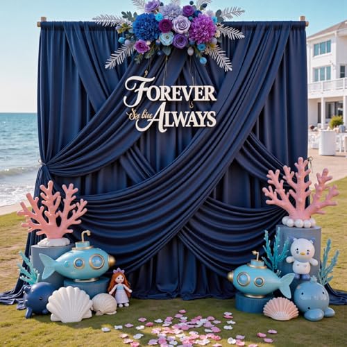 CO-AVE X Wrinkle Free Navy Blue Backdrop