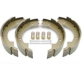 RV MURTS 2 Pairs 10" x 2-1/4" Electric Trailer Brake Shoes Replacement Kits for 2300-3500 lbs Trailer 4 Holes Brake Assembly