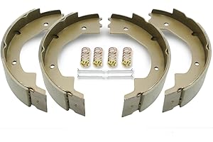 RV MURTS 2 Pairs 10" x 2-1/4" Electric Trailer Brake Shoes Replacement Kits for 2300-3500 lbs Trailer 4 Holes Brake Assembly with Springs&Pins, Trailer Axle Hub Accessories for Camper, Dexter Type.