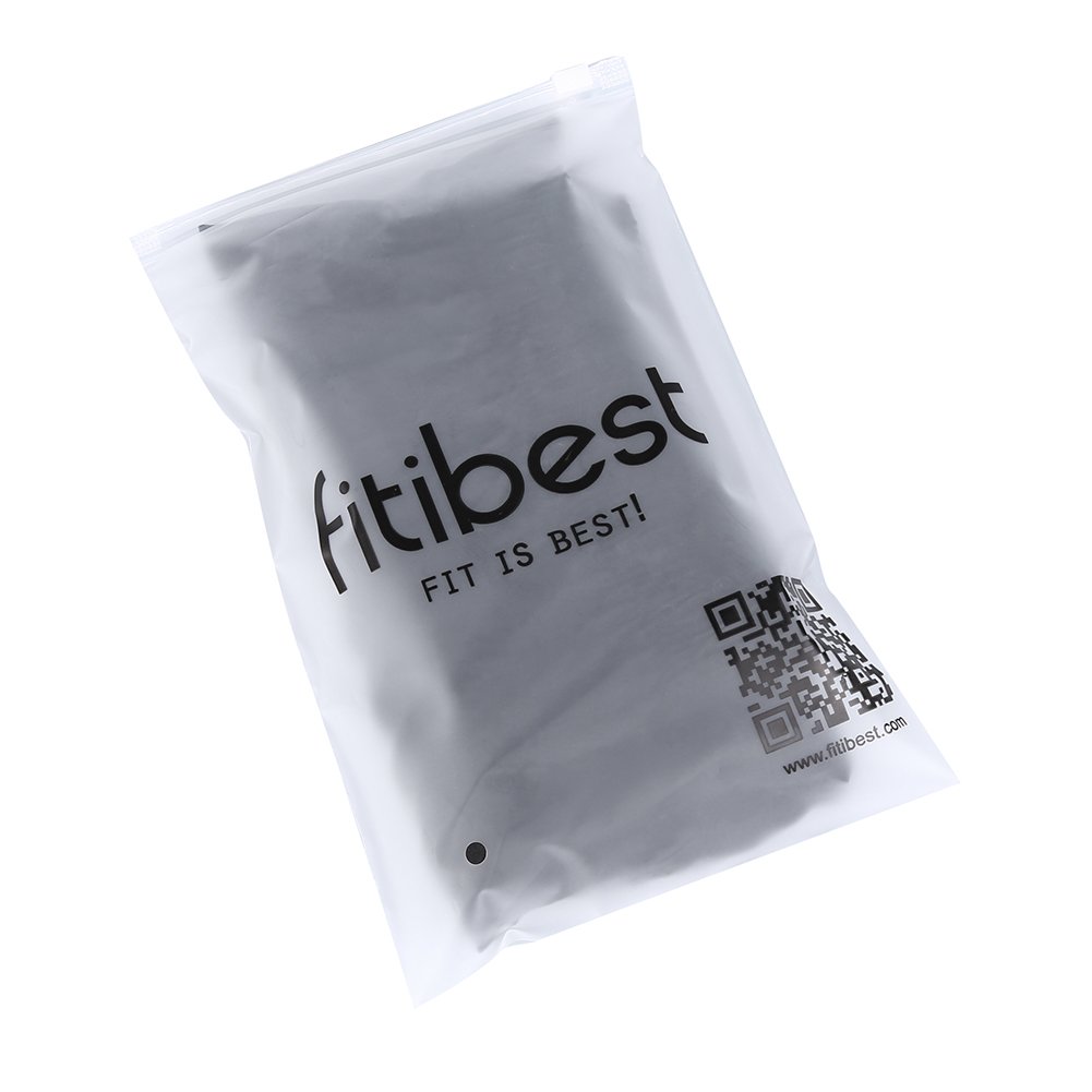 Fitibest Women\'s Fitness Tights Yoga Gym Cycling Running Shorts Workout Leggings Above Knee Length Black and Grey X-Large