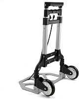 Yaheetech Aluminum Folding Hand Truck 75kg Load Capacity Black view 9