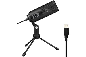 Fifine USB Microphone, Metal Condenser Recording Microphone for Laptop MAC or Windows Cardioid Studio Recording Vocals, Voice