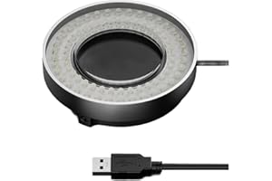Microscope LED Ring Light Illuminator, Polarized LED Ring Light for Microscope - 72 Bead Polarized Illumination, USB Powered 