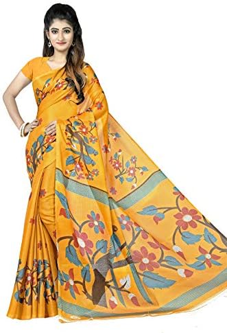 Svb Sarees Silk with Blouse Piece Saree (Prntd_Bhglpri02_Multicolor_5.5 Meters)