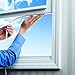 PRUGNA 20Ft Door Seal Weather Stripping, Window Rubber Seal Strip Self Adhesive Foam Tape for Door Window Gap and Wind Blocker, 3/8-Inch x 1/4-Inch x 20-Feet (White)