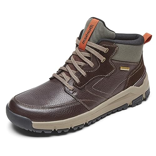 Dunham Men’s Glastonbury Mid Boot Ankle, Brown Leather/Suede, 16 X-Wide