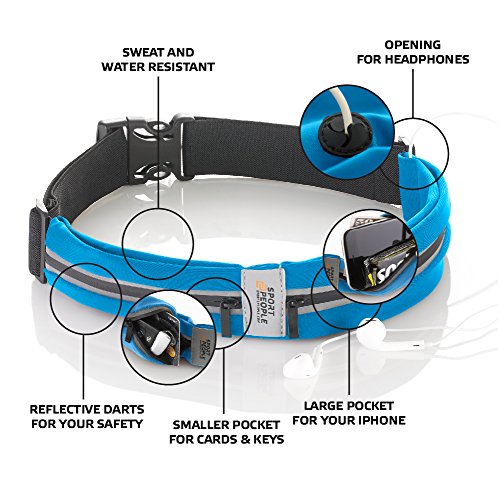 sport2people Running Pouch Belt, USA Patented, Cell Phone Holder Waist