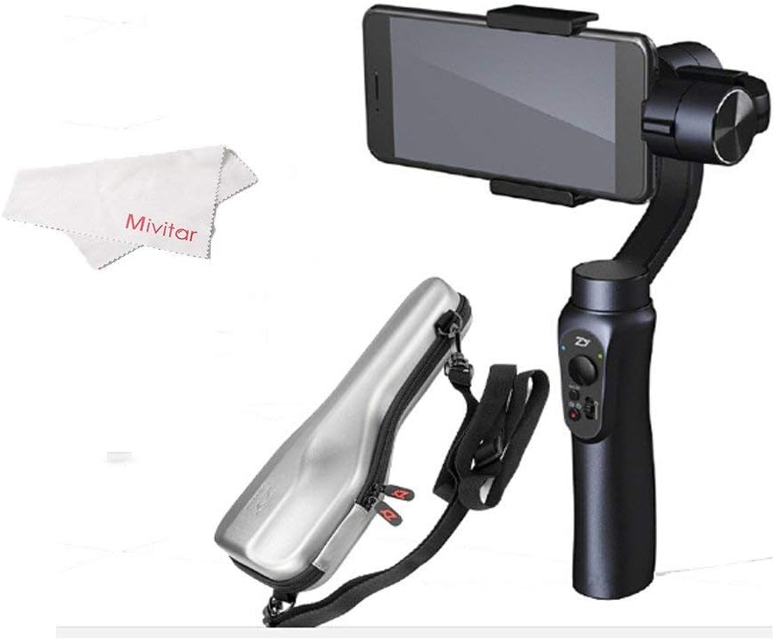 Zhiyun Smooth Q 3-Axis Professional Handheld Gimbal Stabilizer Without Counterweight and Built-in Li-ion Battery for iPhone for Android and Most Smartphone (Black Color)