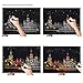Scratch Art Scratch Paper DIY Night View Scratchboard for Adult and Kids,Night View Series Size 16'' x 11.2'' (Castle)