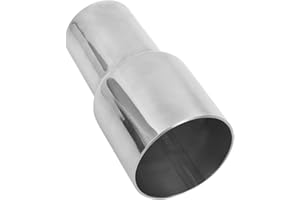 GESEXI Exhaust Adapter Connector 1.5"ID to 2"ID，Exhaust Adapter Total Length 4 "Stainless Steel Polished.