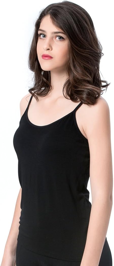 Ibeauti Womens Camisoles Tops with Built in Padded Bra Basic Breathable Tank Top: Clothing