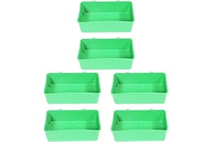 BCOATH 6 Pcs Bird Bath Tub Parrot Bathroom Tub Bird Feeder Pet Parrots Bathtub Budgie Pet Shower Tub Birds Cleaning Supplies Parrot Food Water Bowl Parakeet Bathtub Plastic Outdoor Makeup