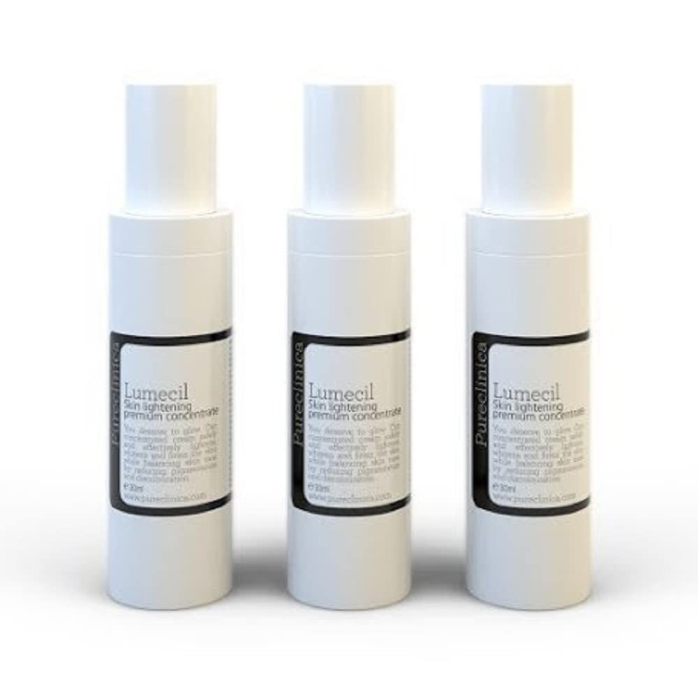 Lumecil Skin Lightening Concentrate - 3 Bottles. from Brown to White the Most Intensive Skin whitening Solution. an Extra Strength Version of the No.1 Rated Skin Lighting Cream