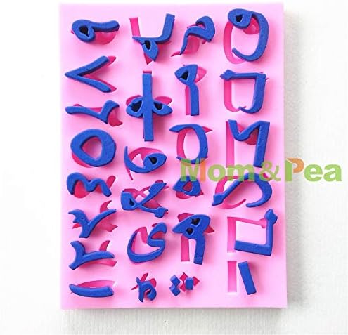 1 PC Mom&Pea 0661 Arabic Letters Shaped Silicone Mold Cake Decoration Fondant Cake 3D Mold