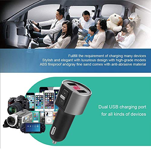 Fullfun Handsfree USB Wireless Car Mp3 Fm Transmitter Bluetooth Modulator Car Kit With Dual USB Port