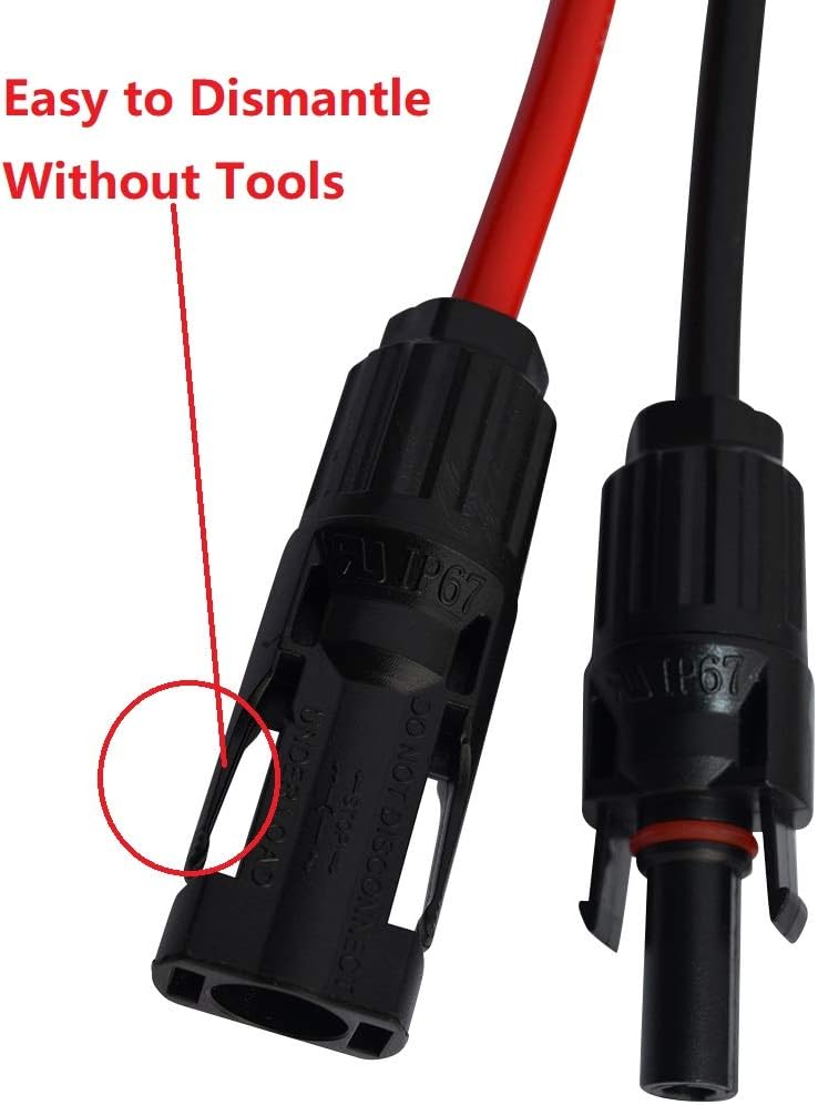 SolarEnz Solar Connector to DC8mm Adapter Cable Perfectly Compatible with MC4 Solar Generator Portable Power Station and Solar Panel 12AWG Heavy Duty Wire: Home Audio & Theater