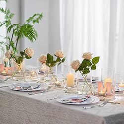 Glass Cylinder Vases Set of 12 - Hewory Tall Round