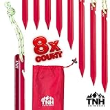 TNH Outdoors 10X Aluminum Tri-Beam Tent Stakes and Bag - Made for Camping - Support A Start Up