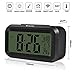 BeautyFlower Smart Alarm Clock with Large LCD screen, Low Light Sensor Technology, Soft Night Light, Repeating Snooze, Month Date & Temperature Display Function(black) (black)