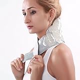 Reusable Cooling Neck Ice Pack with Soft Plush Backing, Hot Cold Gel Neck Wrap for Pain Relief, Stiff Muscles, Spasms(22.44