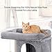 YOHOZ 33in Heavy Duty Luxury Cat Tree and Tower with Feeder Bowl, Spacious Perch, Sisal Wrapped Scratching Posts and Dual Condos Activity Centre Cat Activity Tree Furniture w/Sisal Ball | Fixing Strapthumb 3