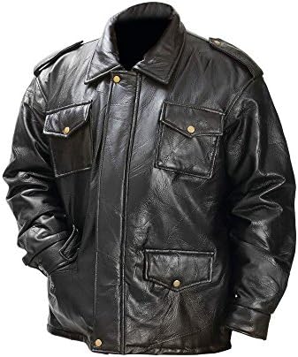 BNFUSA GFFJ2X Italian Stone Design Genuine Leather Field Jacket - 2X