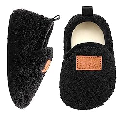 L-RUN Black Kids Slippers for Girls/Boys Indoor