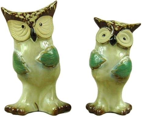 Amazon 庭の彫刻と彫像 彫像の装飾品彫刻動物の彫像の装飾品磁器の置物手作りの陶器ナイトジャーミニチュア父権の装飾 置物 オブジェ オンライン通販