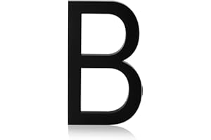 REAVOR Adhesive House Letters and Numbers for Outside, 5 Inch Modern House Numbers for Apartment Door Farmhouse Mailbox Office Hotel, Address Numbers and Letters, Frosted Matte Acrylic Black Letter B