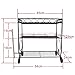 VANRA 3 Tier Spice Rack Kitchen Spice Stand Holder Jars Storage Organizer Shelf Rack with Tissue Dispenser Rack/Bathroom Paper Towel Holder & Towel Bar (Black)